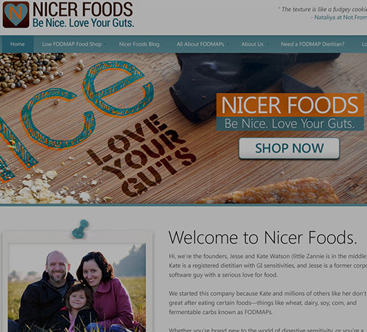 Custom Website - Nicer Foods